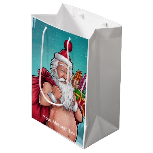 Activiteiten in de omgeving van Funny Dirty Santa  Medium Cadeauzakje (Voorkant Gekanteld)