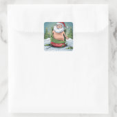 Activiteiten in de omgeving van Funny Dirty Santa Vierkante Sticker (Tas)