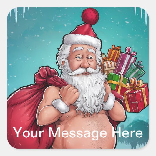 Activiteiten in de omgeving van Funny Dirty Santa Vierkante Sticker (Voorkant)