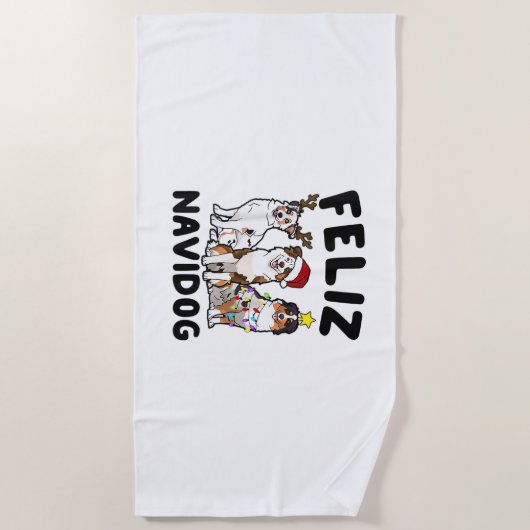 Activiteiten in de omgeving van Funny Feliz Navido Strandlaken (Voorkant)