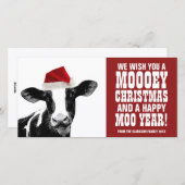 Activiteiten in de omgeving van Funny Santa Koe Mo Feestdagenkaart (Voorkant / Achterkant)