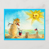 Activiteiten in de omgeving van Funny Snowman Beac Feestdagenkaart (Voorkant)