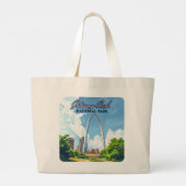 Activiteiten in de omgeving van Gateway Arch Natio Grote Tote Bag (Achterkant)