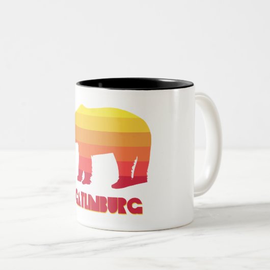 Activiteiten in de omgeving van Gatlinburg Tenness Tweekleurige Koffiemok (Voorkant rechts)