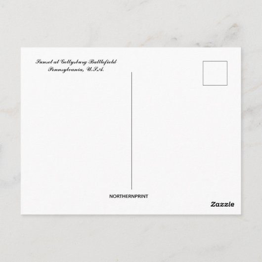 Activiteiten in de omgeving van Gettysburg Pennsyl Briefkaart (Achterkant)