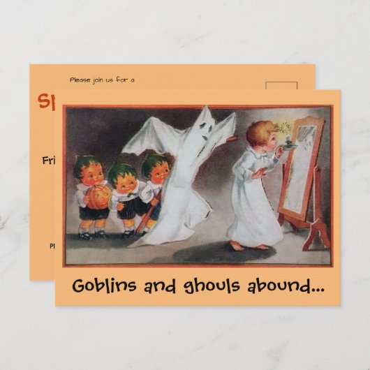 Activiteiten in de omgeving van Ghosts and Goblins Uitnodiging Briefkaart (Voorkant / Achterkant)