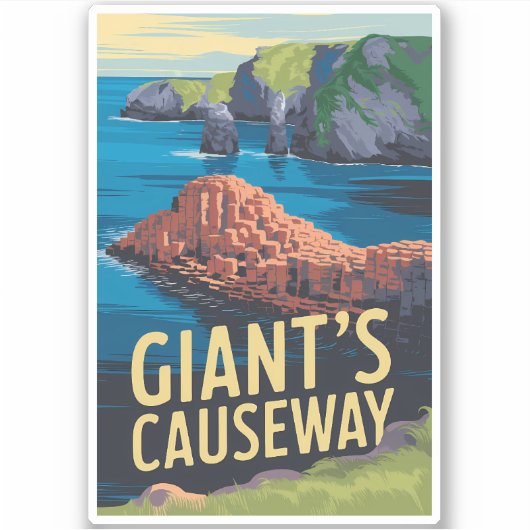 Activiteiten in de omgeving van Giant's Causeway I Sticker (Voorkant)