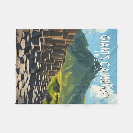 Activiteiten in de omgeving van Giant's Causeway T Fleece Deken (Voorkant (Horizontaal))