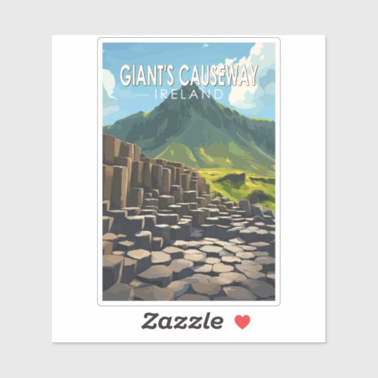 Activiteiten in de omgeving van Giant's Causeway T Sticker (Vel)
