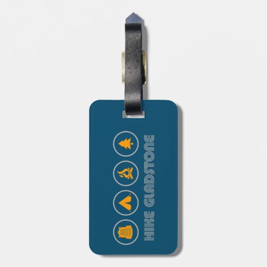 Activiteiten in de omgeving van Gladstone Provinci Bagagelabel (Achterkant verticaal)