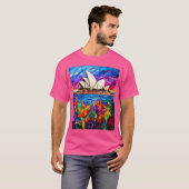 Activiteiten in de omgeving van Glas in lood Style T-shirt (Voorkant volledig)