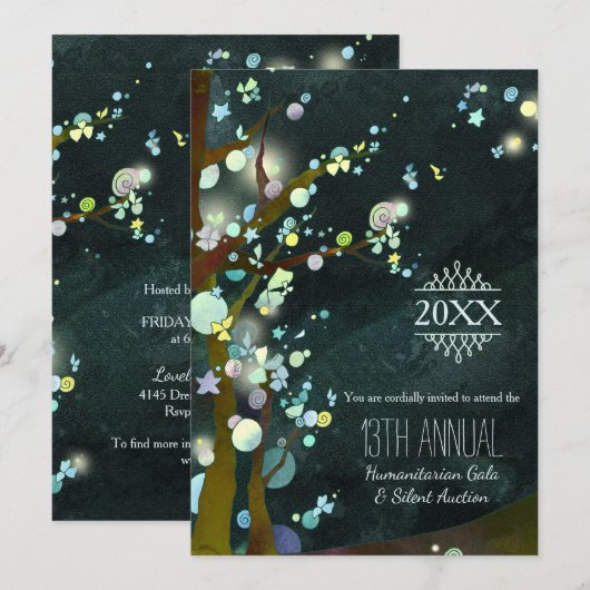 Activiteiten in de omgeving van Glittery Night Cha Kaart (Voorkant / Achterkant)