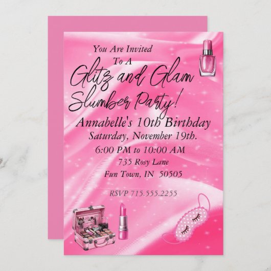 Activiteiten in de omgeving van Glitz and Glam Slu Kaart (Voorkant / Achterkant)