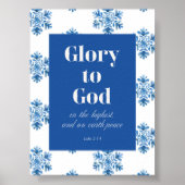 Activiteiten in de omgeving van Glory to God Blue  Poster (Voorkant)