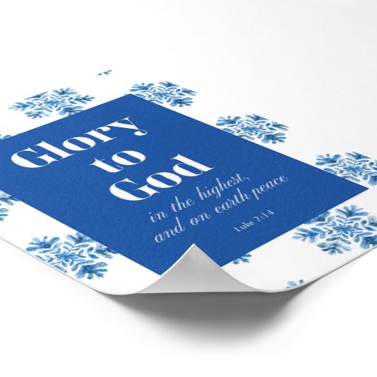 Activiteiten in de omgeving van Glory to God Blue  Poster (Hoek)