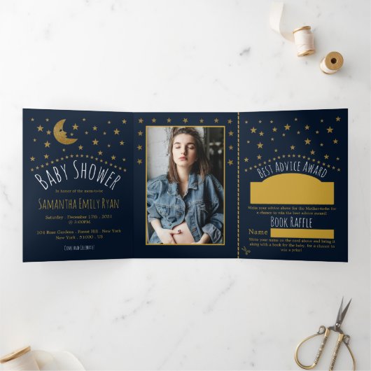 Activiteiten in de omgeving van Gold Moon & Stars, Drieluik Uitnodiging (Binnen)