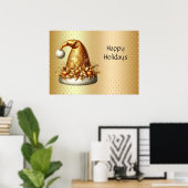 Activiteiten in de omgeving van Gold Santa Hat Hol Poster (Thuiskantoor)