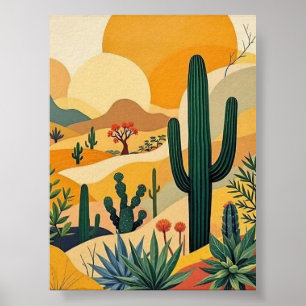 Activiteiten in de omgeving van Golden Desert Cact Poster