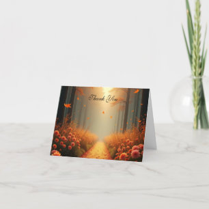 Activiteiten in de omgeving van Golden Ember Autum Bedankkaart