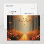 Activiteiten in de omgeving van Golden Ember Autum Feestdagenkaart (Voorkant / Achterkant)