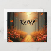 Activiteiten in de omgeving van Golden Ember Autum Uitnodiging Briefkaart (Voorkant / Achterkant)