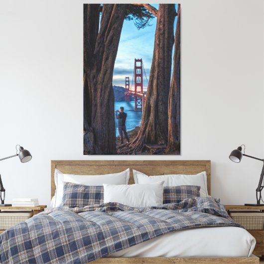 Activiteiten in de omgeving van Golden Gate Bridge Canvas Afdruk (Insitu (Slaapkamer))