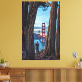 Activiteiten in de omgeving van Golden Gate Bridge Canvas Afdruk (Insitu (Woonkamer))