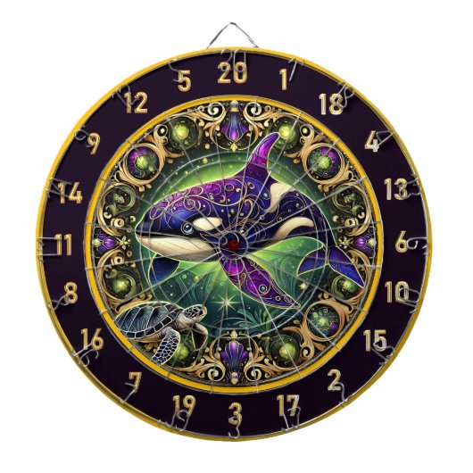 Activiteiten in de omgeving van Golden Orca Turtle Dartbord (Voorkant)