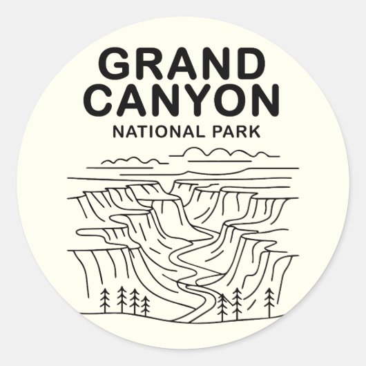 Activiteiten in de omgeving van Grand Canyon Natio Ronde Sticker (Voorkant)