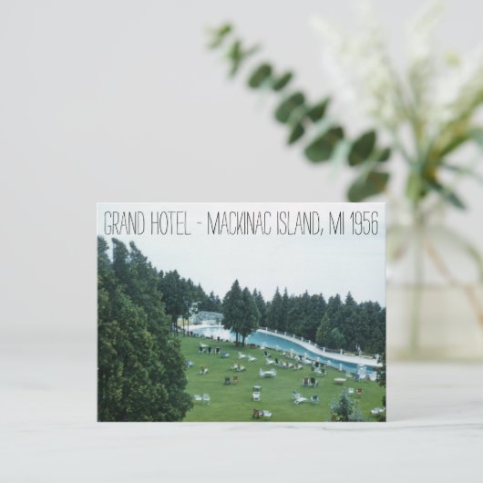 Activiteiten in de omgeving van Grand Hotel 1956 M Briefkaart (Staand voorkant)