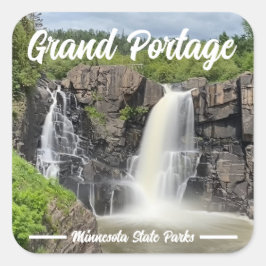 Activiteiten in de omgeving van Grand Portage Stat Vierkante Sticker