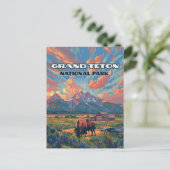 Activiteiten in de omgeving van Grand Teton Nation Briefkaart (Staand voorkant)