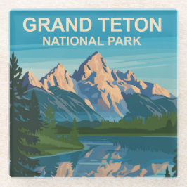 Activiteiten in de omgeving van Grand Teton Nation Glazen Onderzetter