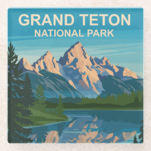 Activiteiten in de omgeving van Grand Teton Nation Glazen Onderzetter