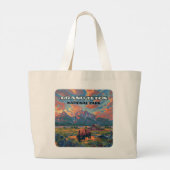 Activiteiten in de omgeving van Grand Teton Nation Grote Tote Bag (Achterkant)