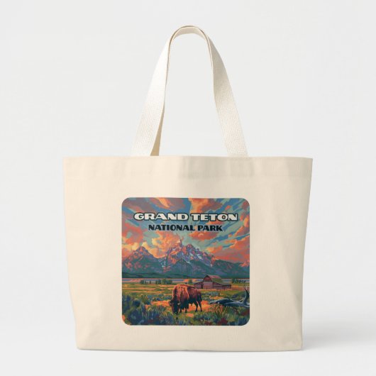 Activiteiten in de omgeving van Grand Teton Nation Grote Tote Bag (Voorkant)