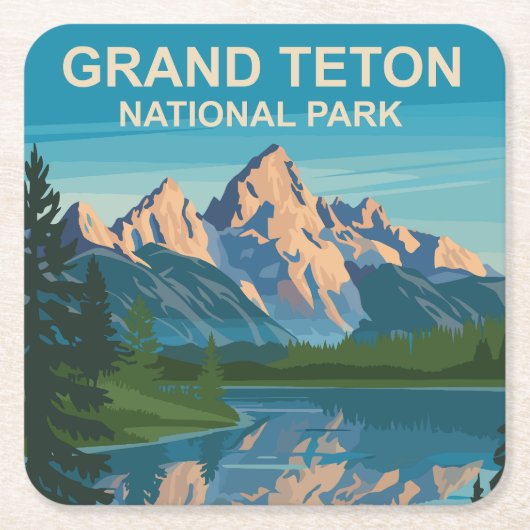 Activiteiten in de omgeving van Grand Teton Nation Kartonnen Onderzetters (Voorkant)