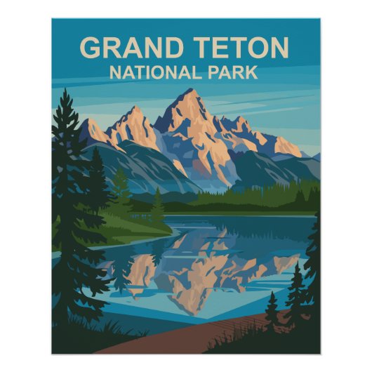 Activiteiten in de omgeving van Grand Teton Nation Perfect Poster (Voorkant)