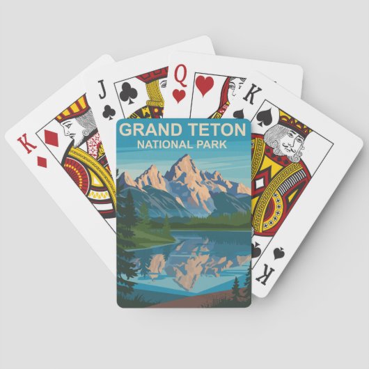 Activiteiten in de omgeving van Grand Teton Nation Pokerkaarten (Achterkant)