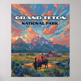 Activiteiten in de omgeving van Grand Teton Nation Poster