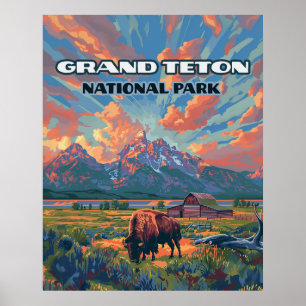 Activiteiten in de omgeving van Grand Teton Nation Poster