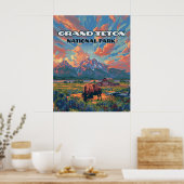 Activiteiten in de omgeving van Grand Teton Nation Poster (Keuken)