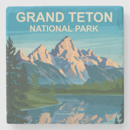 Activiteiten in de omgeving van Grand Teton Nation Stenen Onderzetter