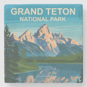 Activiteiten in de omgeving van Grand Teton Nation Stenen Onderzetter