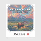 Activiteiten in de omgeving van Grand Teton Nation Sticker (Vel)
