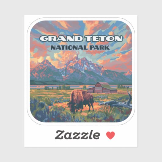 Activiteiten in de omgeving van Grand Teton Nation Sticker (Vel)