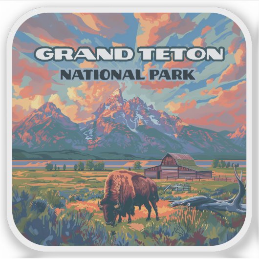 Activiteiten in de omgeving van Grand Teton Nation Sticker (Voorkant)