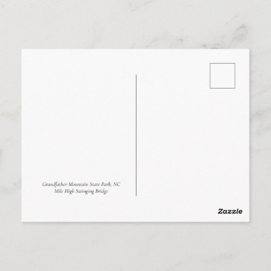 Activiteiten in de omgeving van Grandfather Mounta Briefkaart (Achterkant)