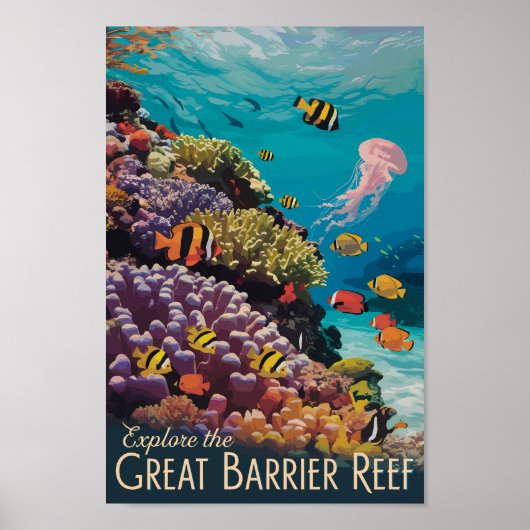 Activiteiten in de omgeving van Great Barrier Reef Poster (Voorkant)