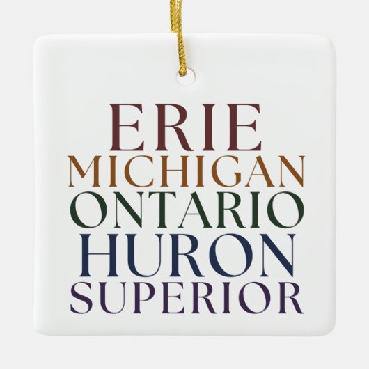 Activiteiten in de omgeving van Great Lakes Theme  Keramisch Ornament (Voorkant)